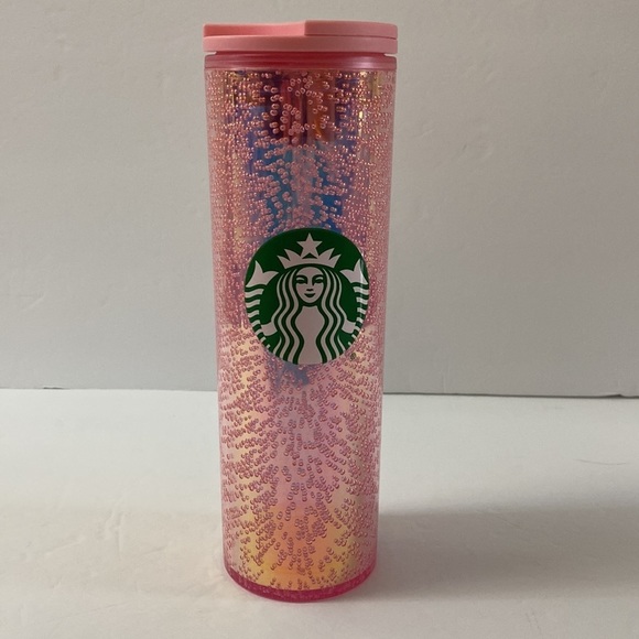 Starbucks Other - NWOT Starbucks Holiday 2020 16oz Pink Bubbly Hot cold Tumbler limited edition